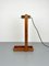 Lampada da tavolo regolabile in legno e ottone, Italia, anni '60, Immagine 6