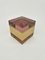 Purple Acrylic & Gold Metal Cube Box by Alessandro Albrizzi, Italy, 1970s 7