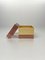Caja cúbica de acrílico morado y metal dorado de Alessandro Albrizzi, Italy, años 70, Imagen 5