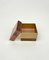 Caja cúbica de acrílico morado y metal dorado de Alessandro Albrizzi, Italy, años 70, Imagen 13