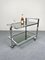 Chrome & Smoked Glass Serving Bar Cart Trolley, Italy, 1970s 8