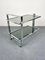 Chrome & Smoked Glass Serving Bar Cart Trolley, Italy, 1970s 11