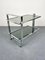 Chrome & Smoked Glass Serving Bar Cart Trolley, Italy, 1970s, Image 11