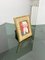 Portarretratos rectangular de mimbre, latón y vidrio, años 60, Imagen 4