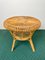 Mid-Century Round Rattan & Bamboo Coffee Table, Italy, 1960s, Image 5