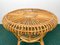 Mid-Century Round Rattan & Bamboo Coffee Table, Italy, 1960s, Image 10