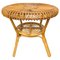 Tavolino da caffè rotondo Mid-Century in vimini e bambù, anni '60, Immagine 1