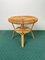 Tavolino da caffè rotondo Mid-Century in vimini e bambù, anni '60, Immagine 4