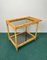 Bamboo Rattan & Smoked Glass Bar Serving Cart Trolley, Italy, 1960s, Image 6