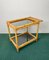 Bamboo Rattan & Smoked Glass Bar Serving Cart Trolley, Italy, 1960s 15