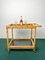 Bamboo Rattan & Smoked Glass Bar Serving Cart Trolley, Italy, 1960s 9