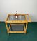 Bamboo Rattan & Smoked Glass Bar Serving Cart Trolley, Italy, 1960s, Image 10