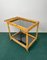 Bamboo Rattan & Smoked Glass Bar Serving Cart Trolley, Italy, 1960s 2