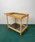 Bamboo Rattan & Smoked Glass Bar Serving Cart Trolley, Italy, 1960s 8