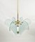 Carved Glass & Brass Chandelier, Italy, 1950s 5