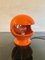 Lámpara de mesa era espacial de cerámica naranja de Enzo Bioli para Il Picchio, Italy, años 60, Imagen 2