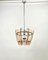 Glass & Chrome Ceiling Light from Veca, Italy, 1970s, Image 2