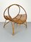 Rattan & Bamboo Curved Magazine Rack, Italy, 1960s 3
