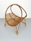 Rattan & Bamboo Curved Magazine Rack, Italy, 1960s 10