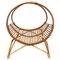 Rattan & Bamboo Curved Magazine Rack, Italy, 1960s 1