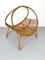 Rattan & Bamboo Curved Magazine Rack, Italy, 1960s 6
