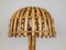 Lámpara de mesa hongo de bambú y ratán, años 60, Imagen 7