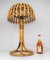 Lampada da tavolo a fungo in bambù e vimini, Francia, anni '60, Immagine 4
