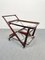 Wood & Glass Serving Bar Cart by Cesare Lacca, Italy, 1950s 2