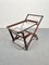 Wood & Glass Serving Bar Cart by Cesare Lacca, Italy, 1950s 4