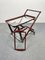 Wood & Glass Serving Bar Cart by Cesare Lacca, Italy, 1950s 7