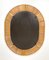 Rattan & Iron Oval Wall Mirror, Italy, 1960s, Image 12