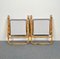 Bamboo, Iron & Fabric Folding Chair, Italy, 1960s, Set of 2 13