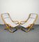 Bamboo, Iron & Fabric Folding Lounge Deck Chair, Italy, 1960s, Set of 2 3