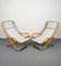 Chaise Longue Pliante en Bambou, Fer et Tissu, Italie, 1960s, Set de 2 3