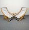 Bamboo, Iron & Fabric Folding Lounge Deck Chair, Italy, 1960s, Set of 2 10