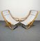 Klappbarer Liegestuhl aus Bambus, Eisen & Stoff, Italien, 1960er, 2er Set 10