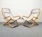 Klappbarer Liegestuhl aus Bambus, Eisen & Stoff, Italien, 1960er, 2er Set 2