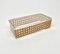 Rechteckige Box aus Acryl & Rattan, Italien, 1970er 12