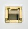 Squared Brass & Mirror Vide Poche by Tommaso Barbi, Italy, 1970s 3