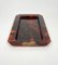 Brass & Tortoise Shell Effect Acrylic Centerpiece Serving Tray, Italy, 1970s 2