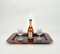Brass & Tortoise Shell Effect Acrylic Centerpiece Serving Tray, Italy, 1970s 9