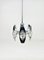 Chrome Glass Lens Ceiling Lamp by Oscar Torlasco, Italy, 1960s, Image 5