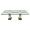 Chrome Brass Marble & Glass Coffee Table, Italy, 1970s, Image 1