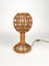 Lámpara de mesa Globe de ratán, años 60, Imagen 3