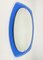 Blue Glass Wall Mirror from Veca, Italy, 1970s 2