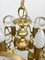 Brass & Glass Chandelier by Oscar Torlasco, Italy, 1960s 12