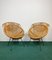 Rattan, Wicker & Iron Armchairs, France, 1960s, Set of 2 11
