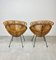 Rattan, Wicker & Iron Armchairs, France, 1960s, Set of 2 7