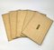 Italian Wicker & Brass File Folders, 1960s, Set of 5 2