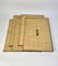 Italian Wicker & Brass File Folders, 1960s, Set of 5 3